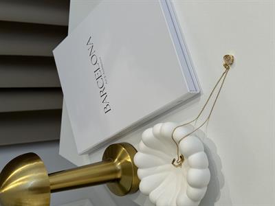 Zirkon Taş Detaylı Gold Paslanmaz Çelik Kolye-Taşlı Kalp Gold