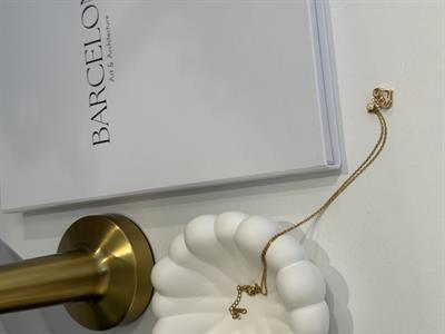 Zirkon Taş Detaylı Gold Paslanmaz Çelik Kolye-Maça Gold