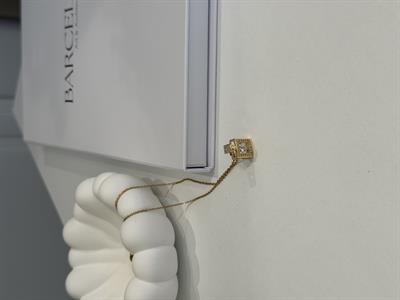 Zirkon Taş Detaylı Gold Paslanmaz Çelik Kolye Gold