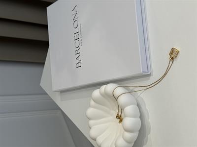 Zirkon Taş Detaylı Gold Paslanmaz Çelik Kolye Gold