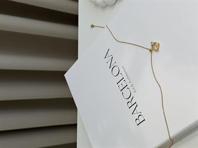 Zirkon Taş Detaylı Gold Paslanmaz Çelik Kolye-Kanatlı Kalp Gold