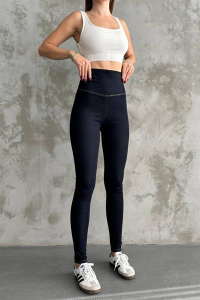 The Bark Full Likra Premium Kadın Jean Pantolon Tayt 1000 Lacivert