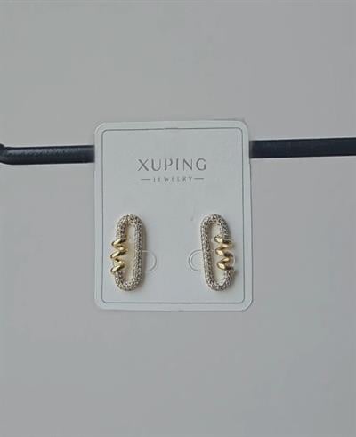Xuping Ataç Taşlı Gold Küpe