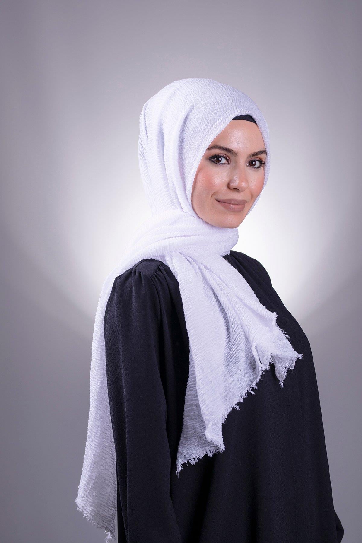 Beyaz Düz Klasik Şal Bürümcük Şal 202104_42