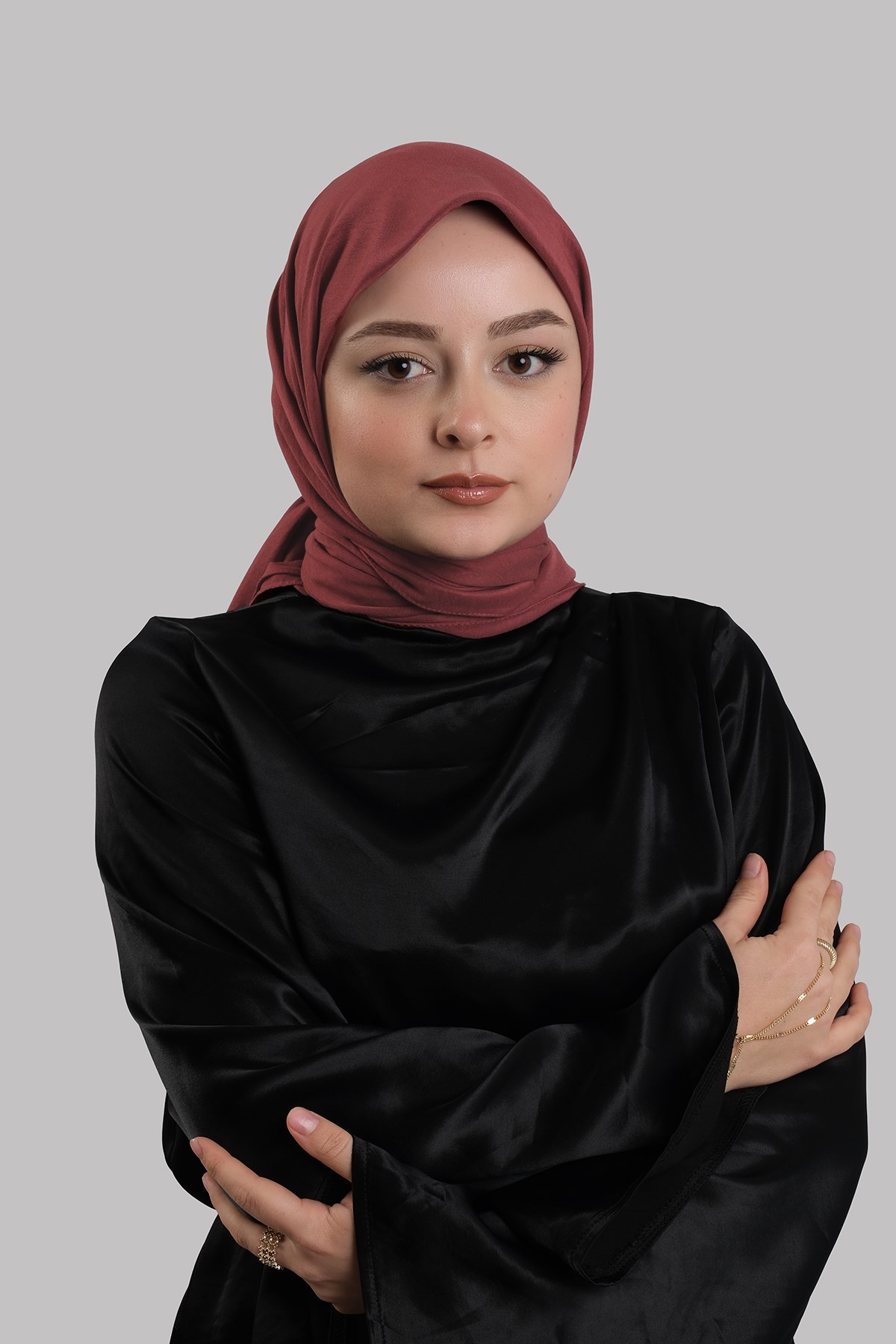 Bordo Düz Klasik Eşarp İtalyan Dikişli Pamuk Caz Sade 202210_16