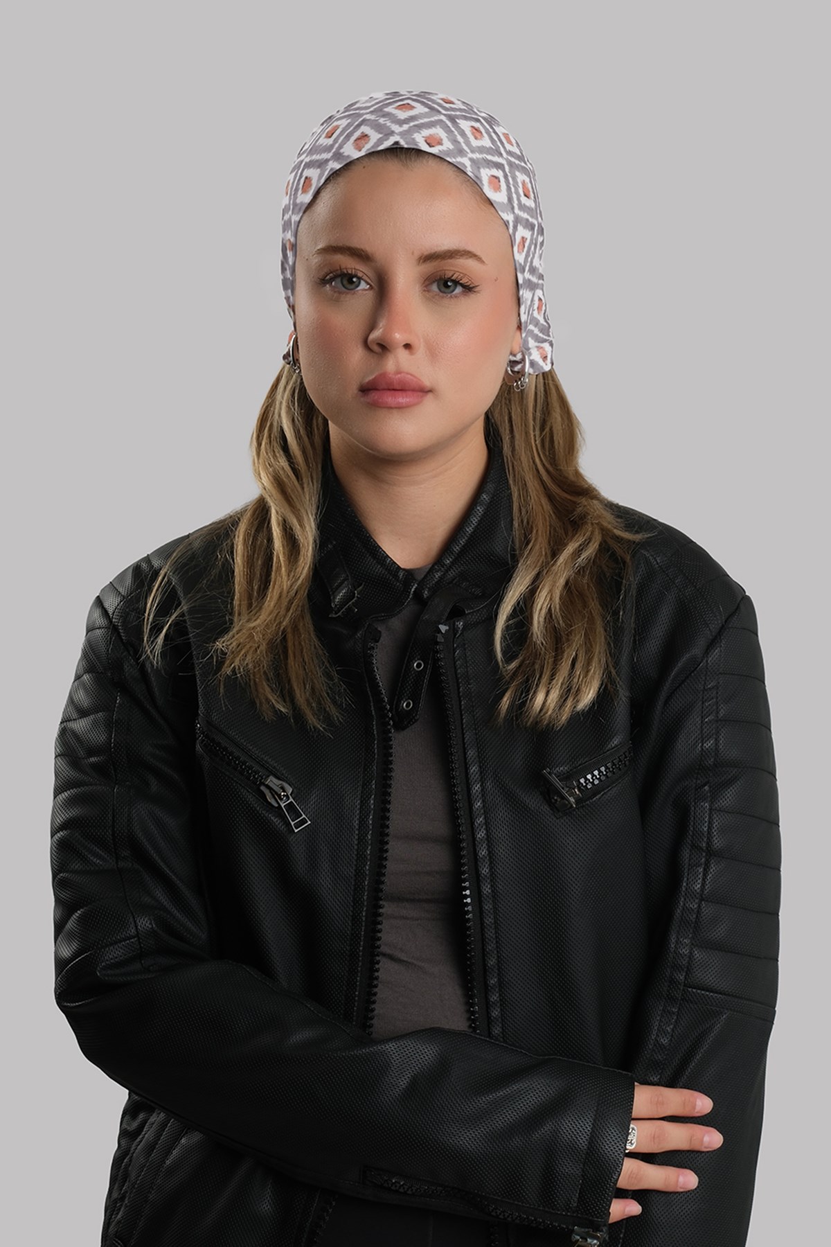 Gri Pratik Hazır Geçmeli Buff Bandana Sandy Desenli Boru Bone 2417_15
