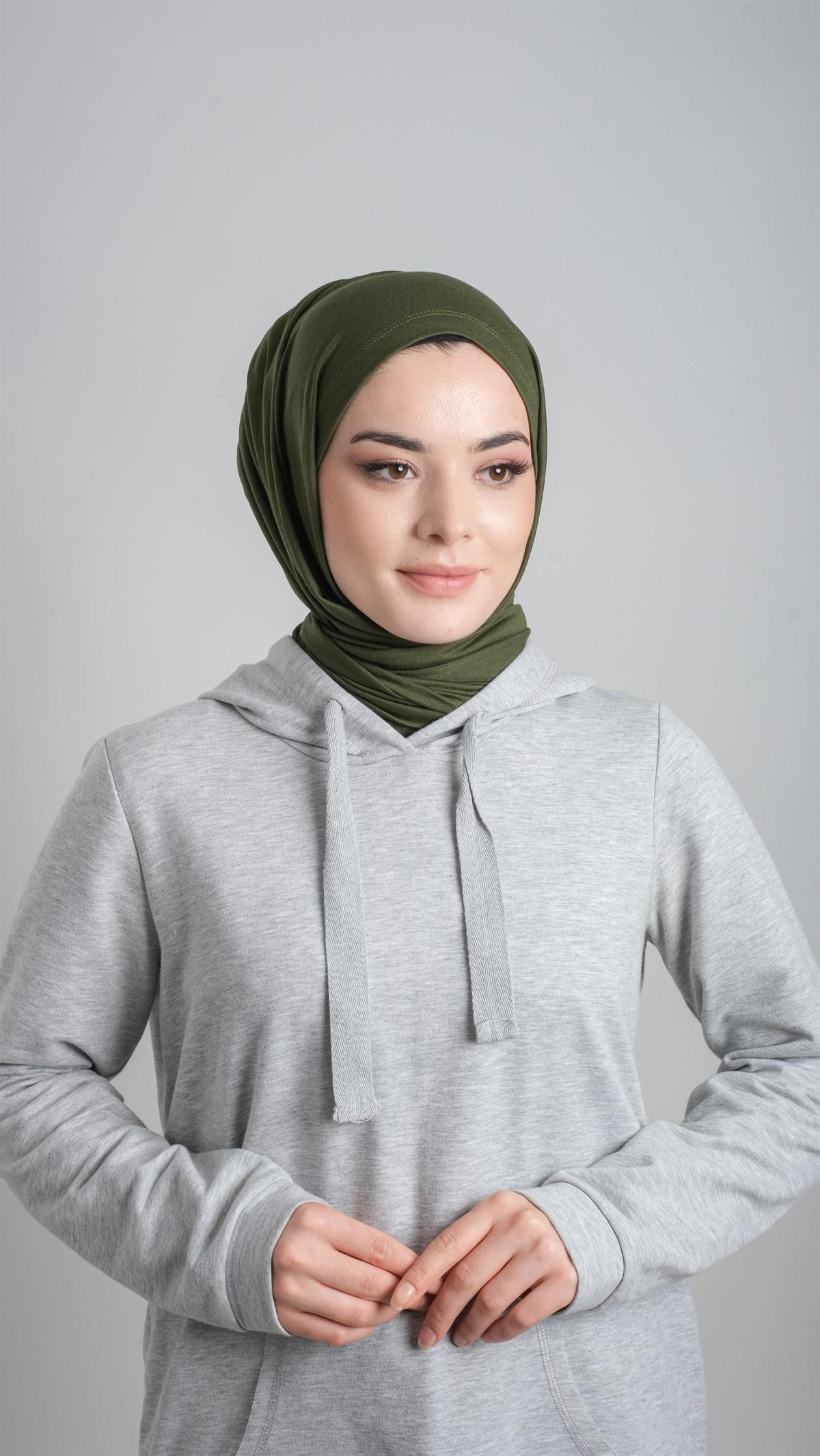 Haki Pratik Hazır Geçmeli Şal Viskon Kumaş Penye Şal 2108_09