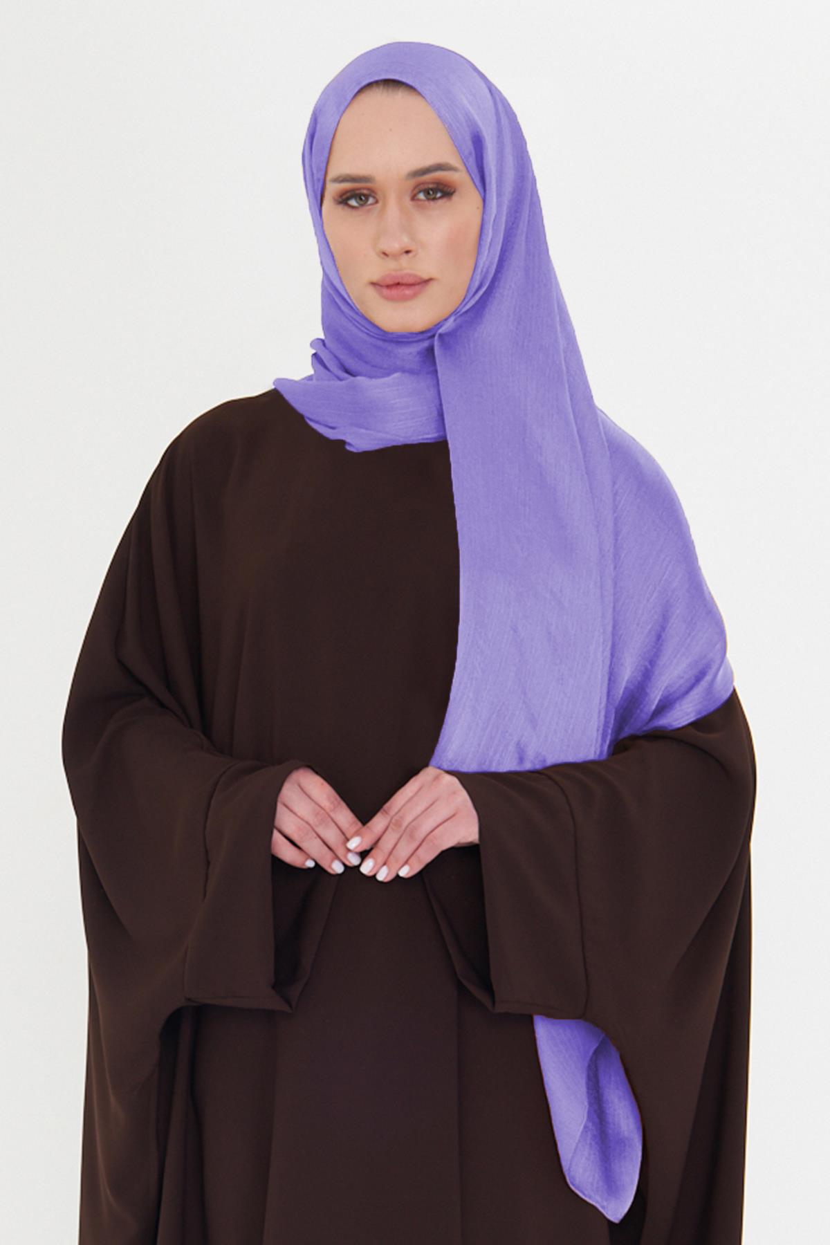 Mor Düz Klasik Şal Turlu Polyester Lüx Janjan 202126_22