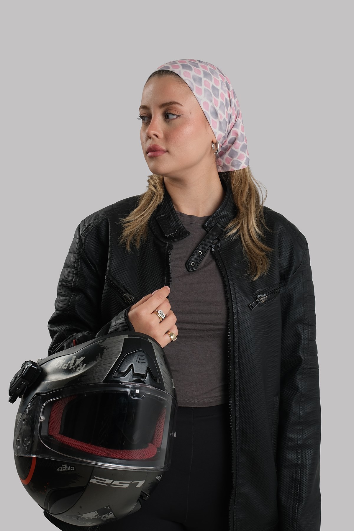 Pembe Pratik Hazır Geçmeli Buff Bandana Sandy Desenli Boru Bone 2419_04