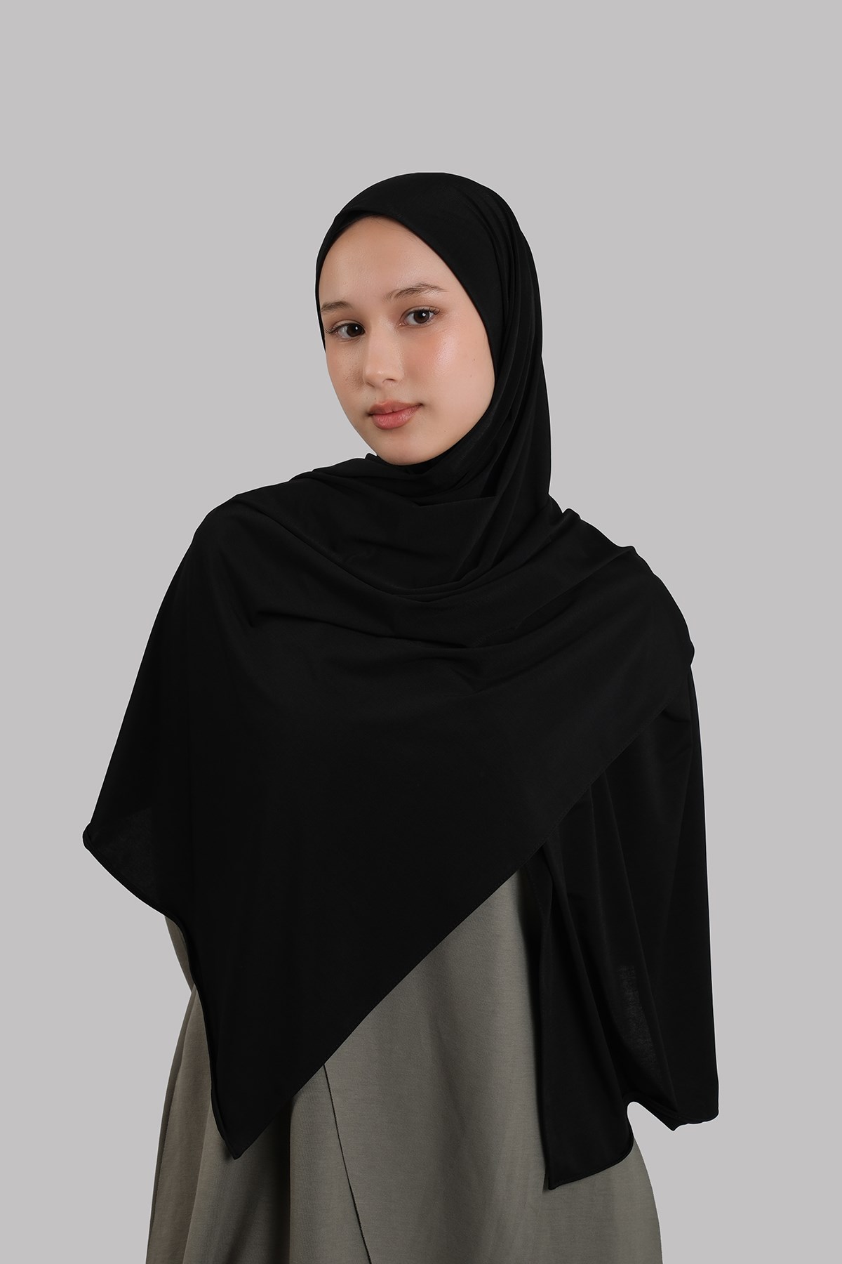 Siyah Düz Klasik Şal Dikişli Premium Jersey Sade 202129_01