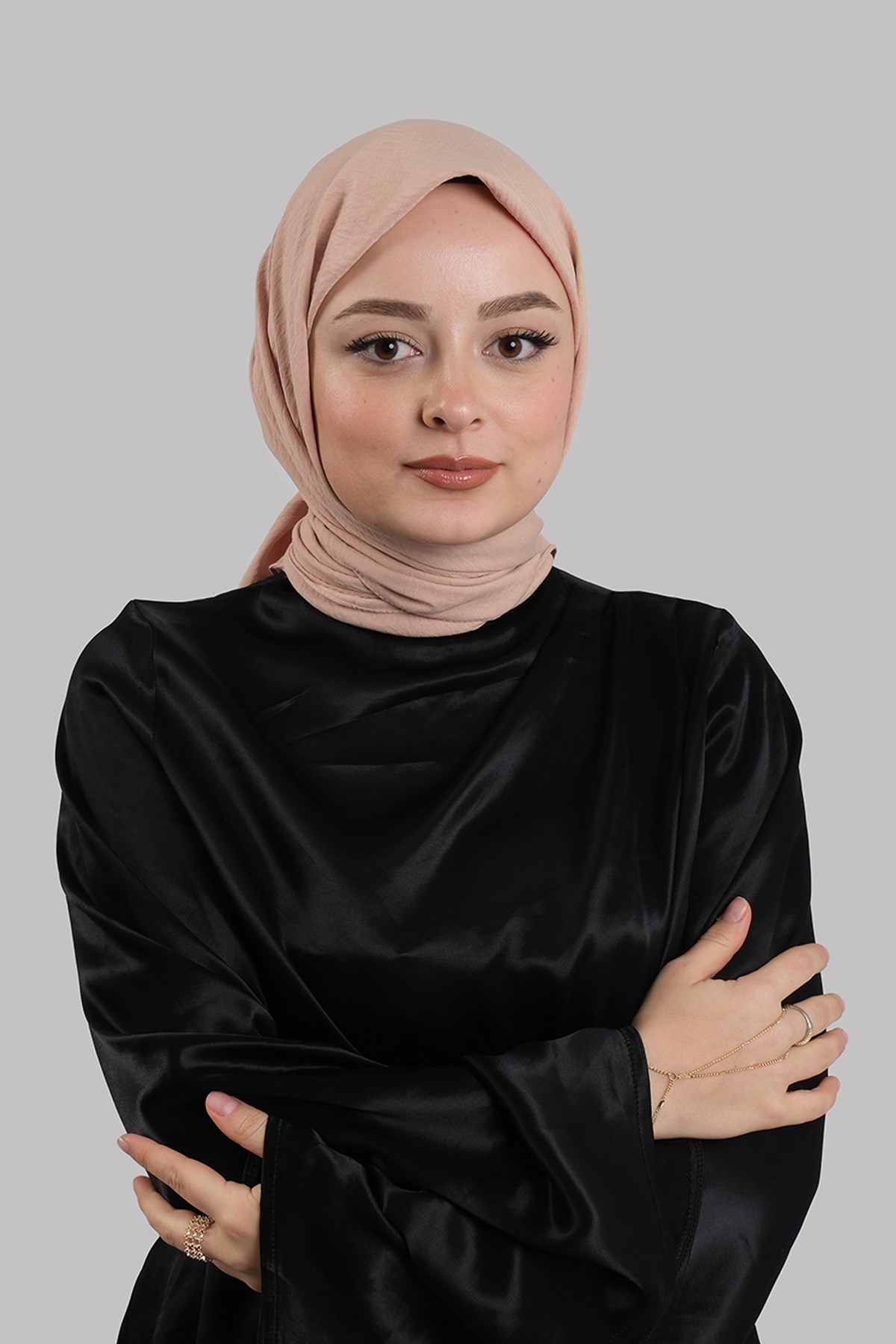 Somon Düz Klasik Eşarp İtalyan Dikişli Pamuk Caz Sade 202210_39