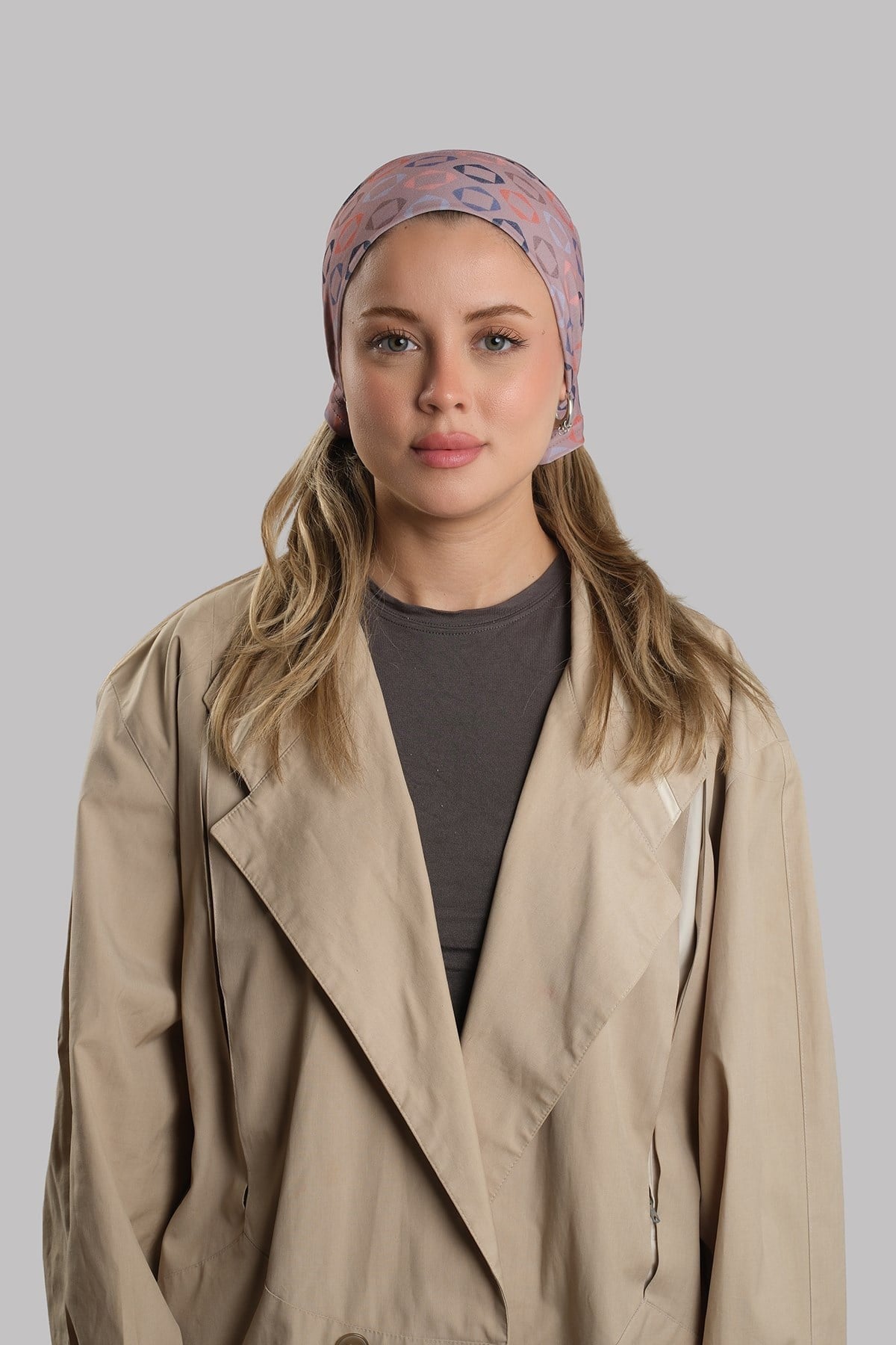 Vizon Pratik Hazır Geçmeli Buff Bandana Sandy Geometrik Desenli Boru Bone 2416_10