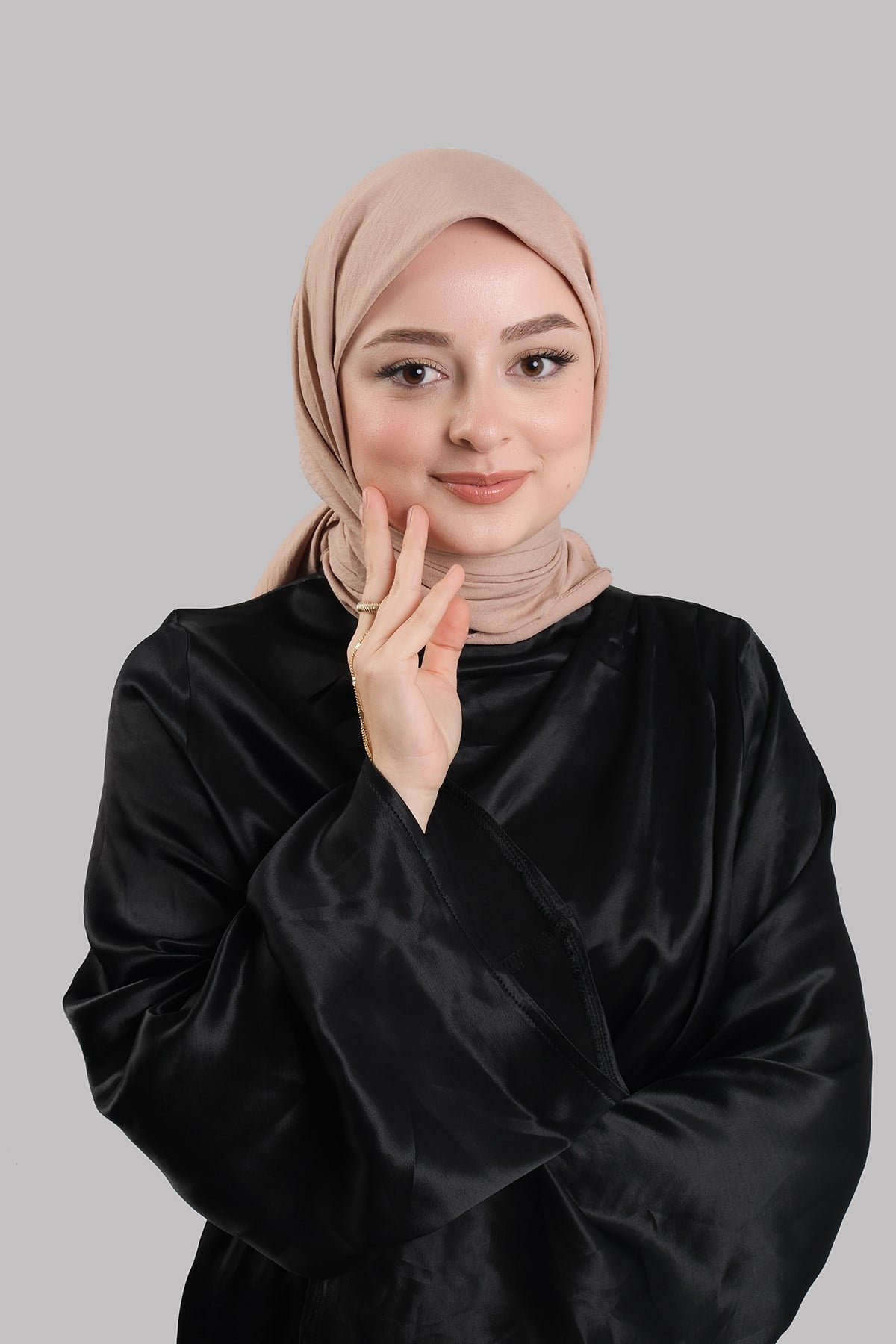 Yavruağzı Düz Klasik Eşarp İtalyan Dikişli Pamuk Caz Sade 202210_35