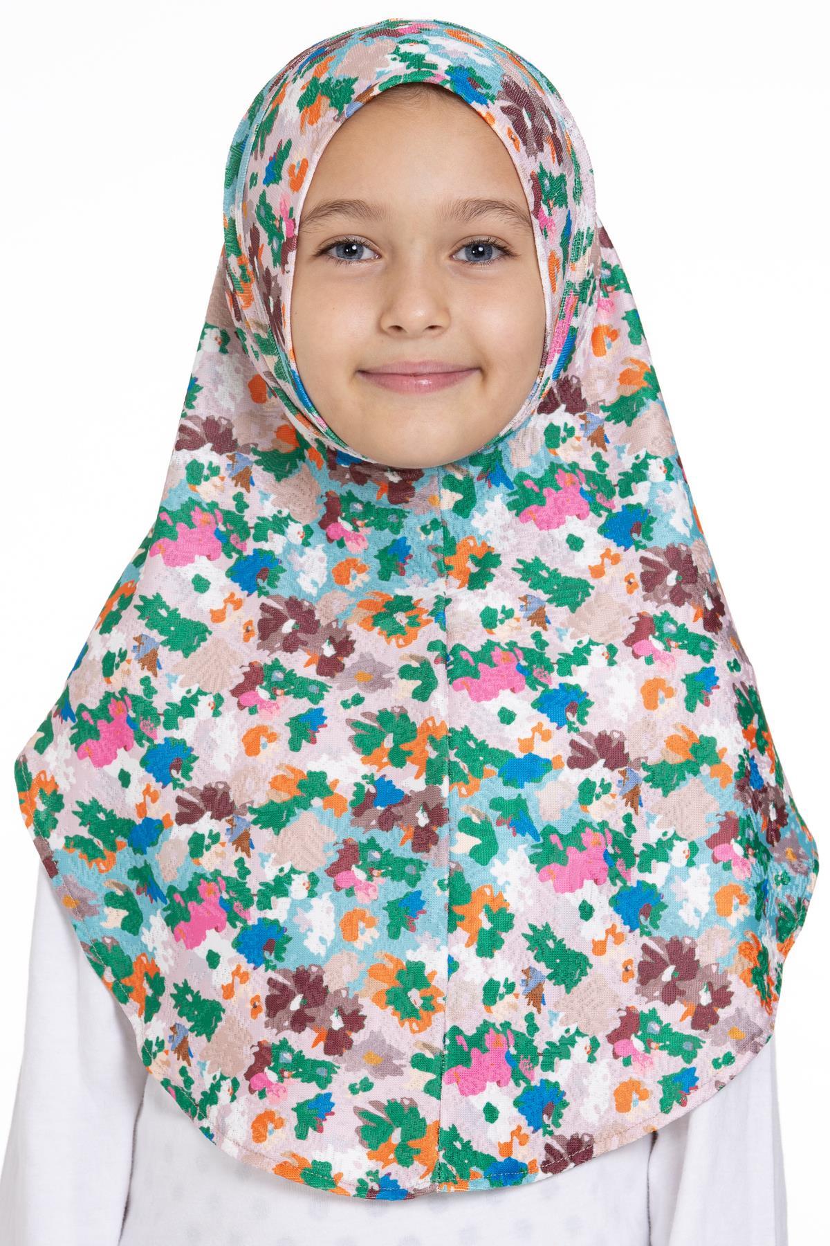 Zümrüt Pratik Hazır Geçmeli Genç Tesettür Bone Jakar Desenli Hijab 2408_37