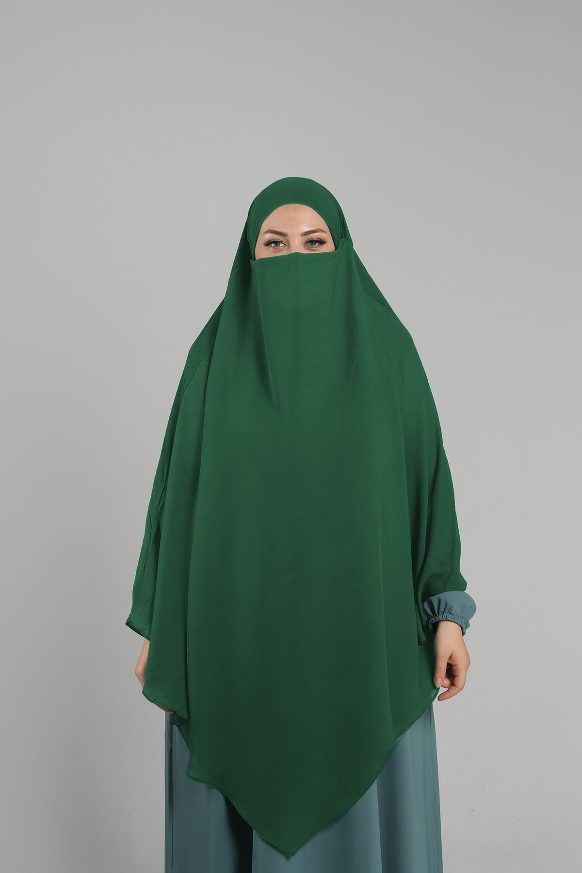 Zümrüt Pratik Hazır Geçmeli Tesettür Eşarp Krep Bağcıklı Sufle Hijab 2313_37
