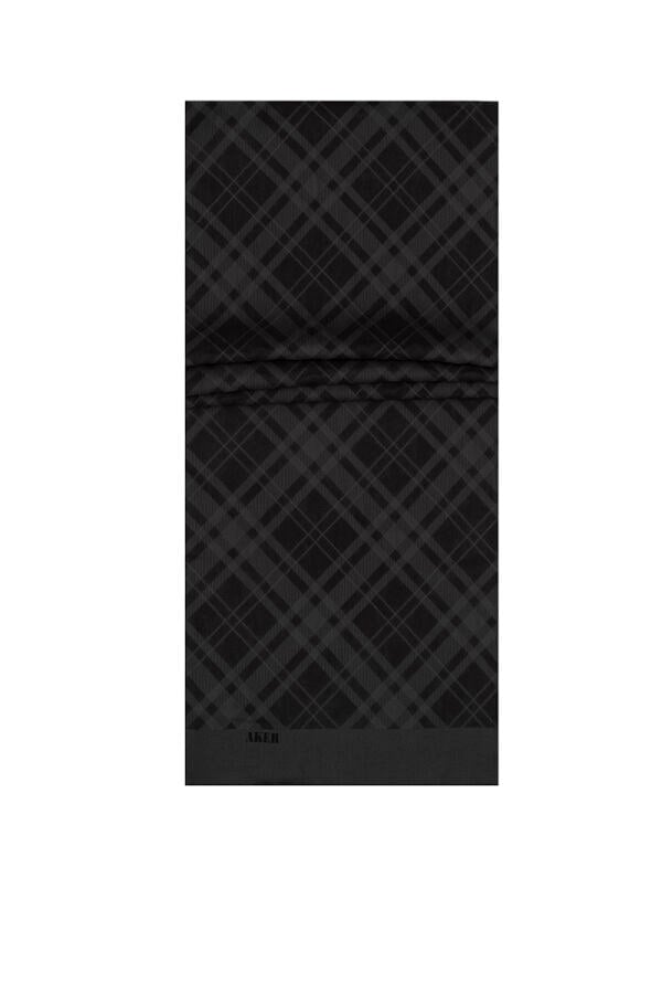 Aker Polyester Füme Şal 976 Ekose Desen