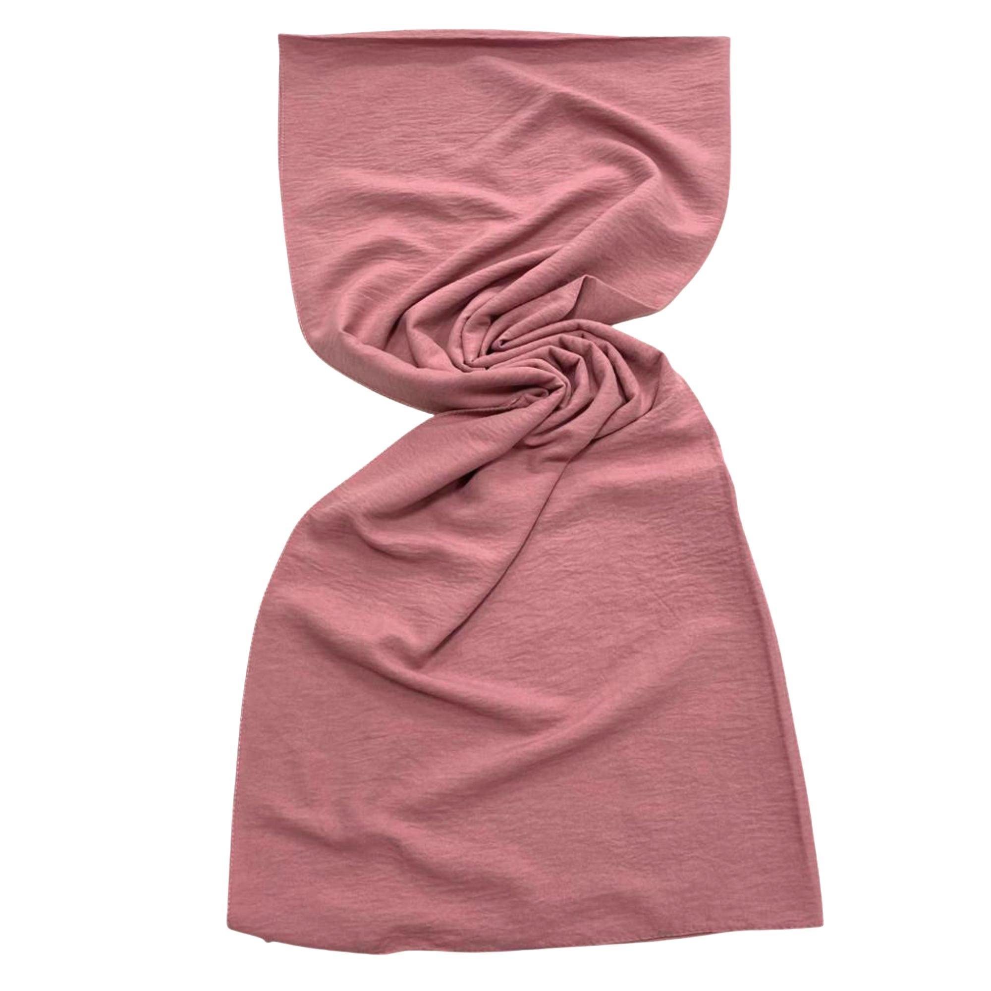 Minimalist Pamuklu Koyu Pudra Şal Aqua Koleksiyon