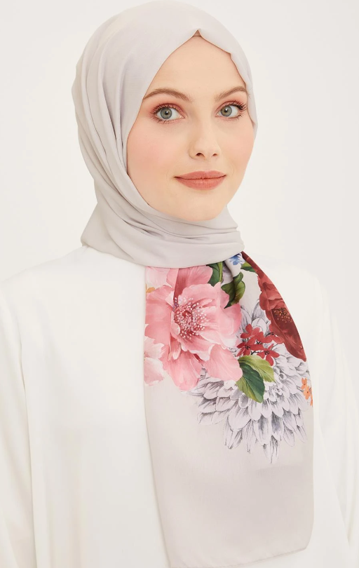 Armine Life Şal 3611-18 Krem Çiçek Desen