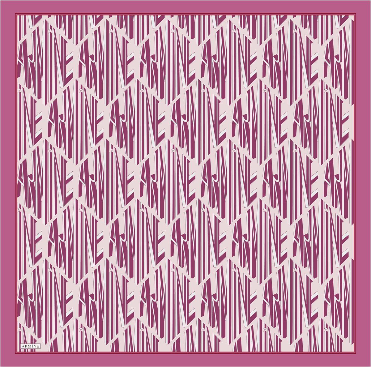 Lüks Pembe Çiçek Desenli Saten İpek Eşarp Elegance