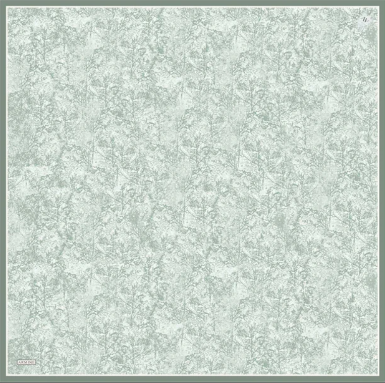 Armine Sura İpek Eşarp 9311-87 Yeşil Karışık Desen 