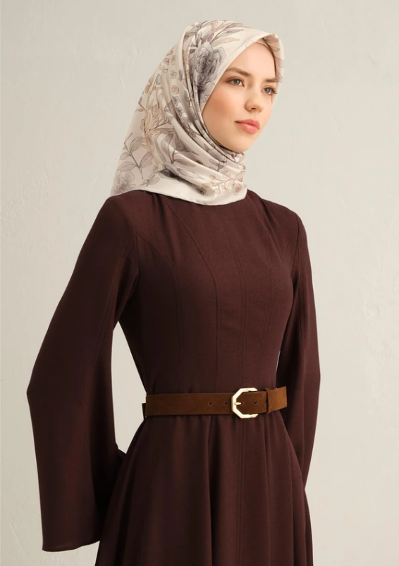 Armine Sura İpek Eşarp 9347-83 Krem Karışık Desen 