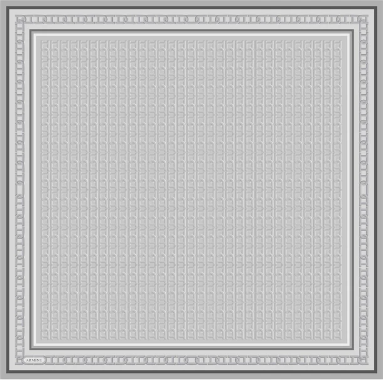 Armine Tivil İpek Eşarp 9301-37 Gri Karışık Desen 