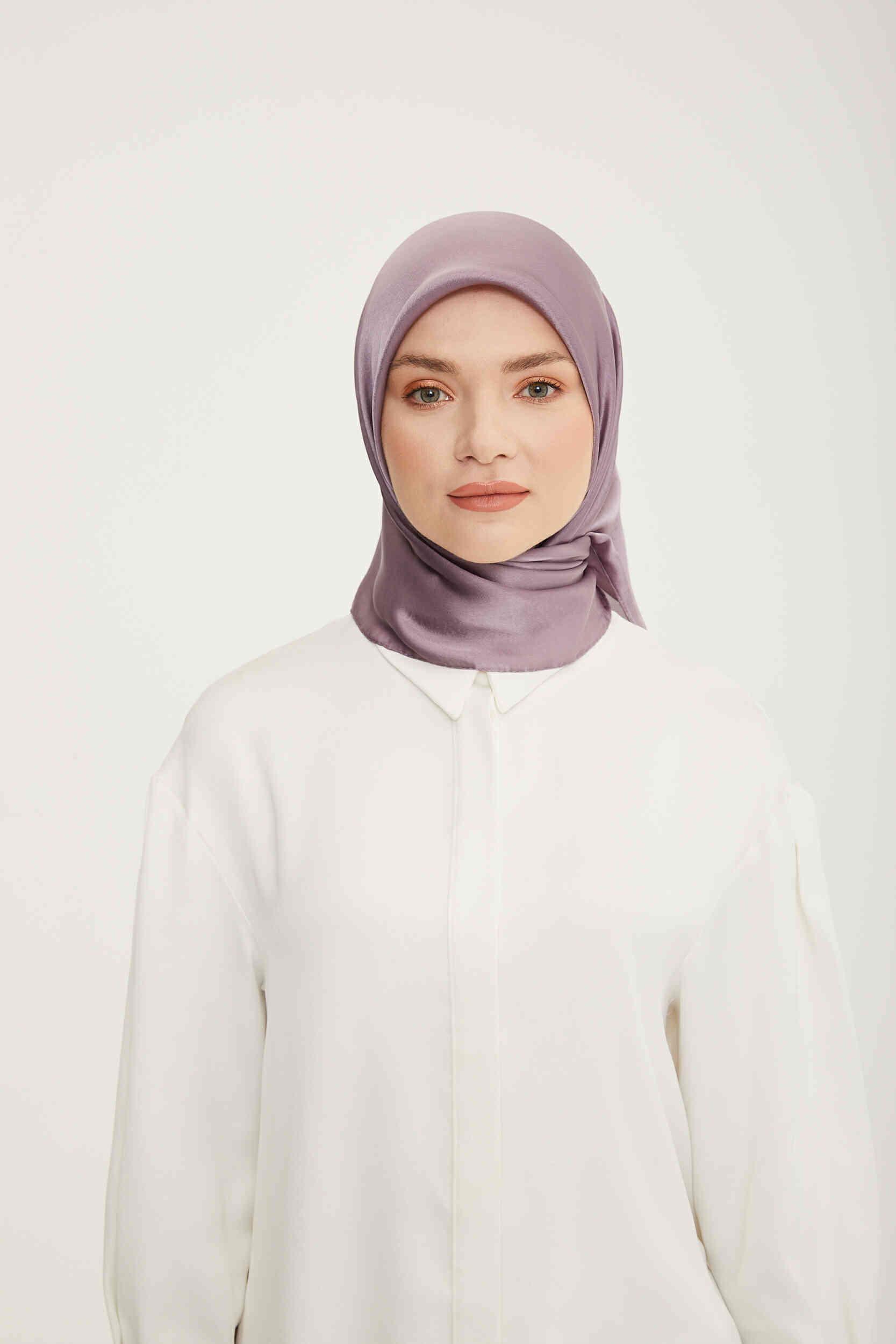 Açık Lila Işıltılı Şifon Eşarp Trend Moda