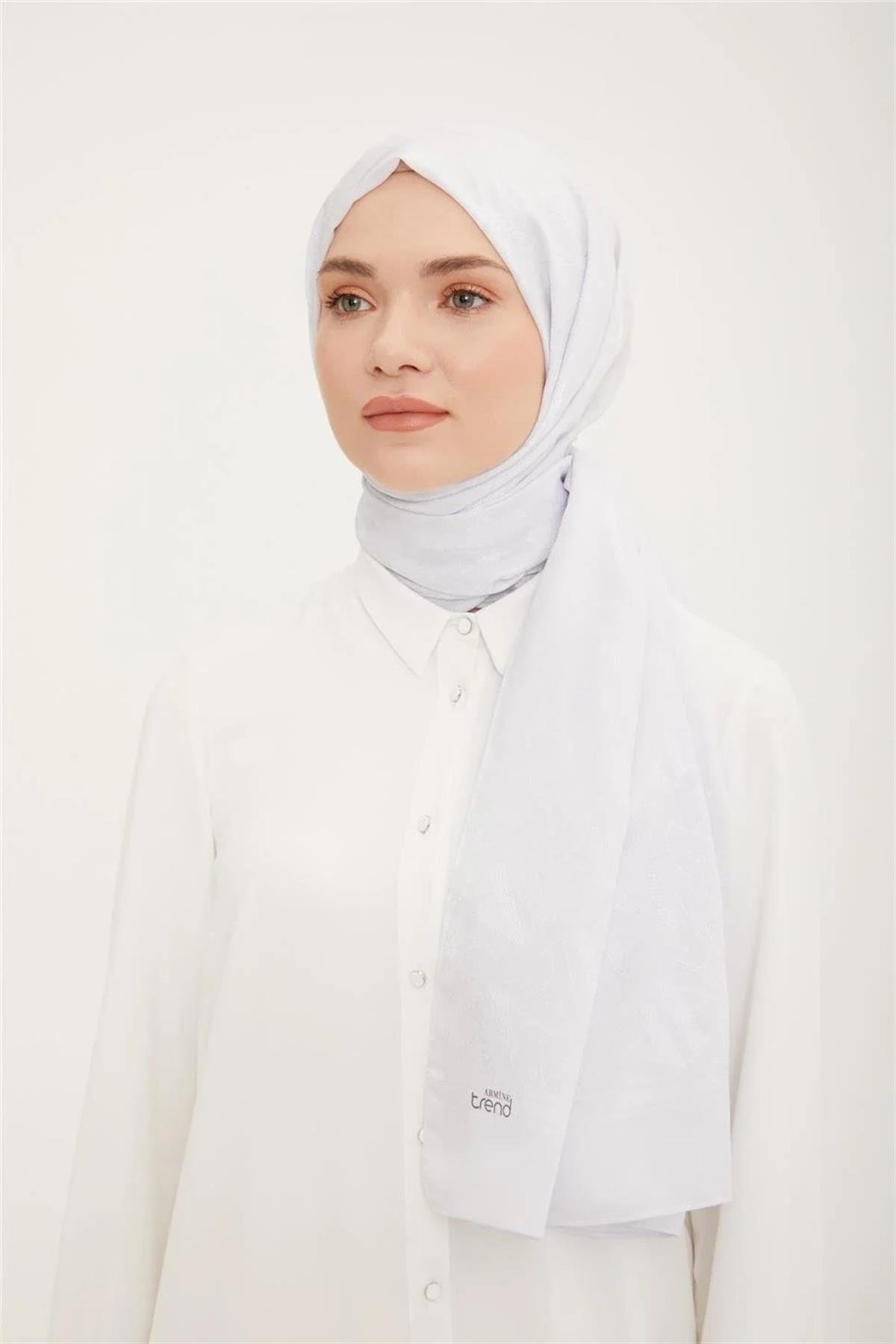 Armine Trend Beyaz A Şal Elegance Lüks Tasarım