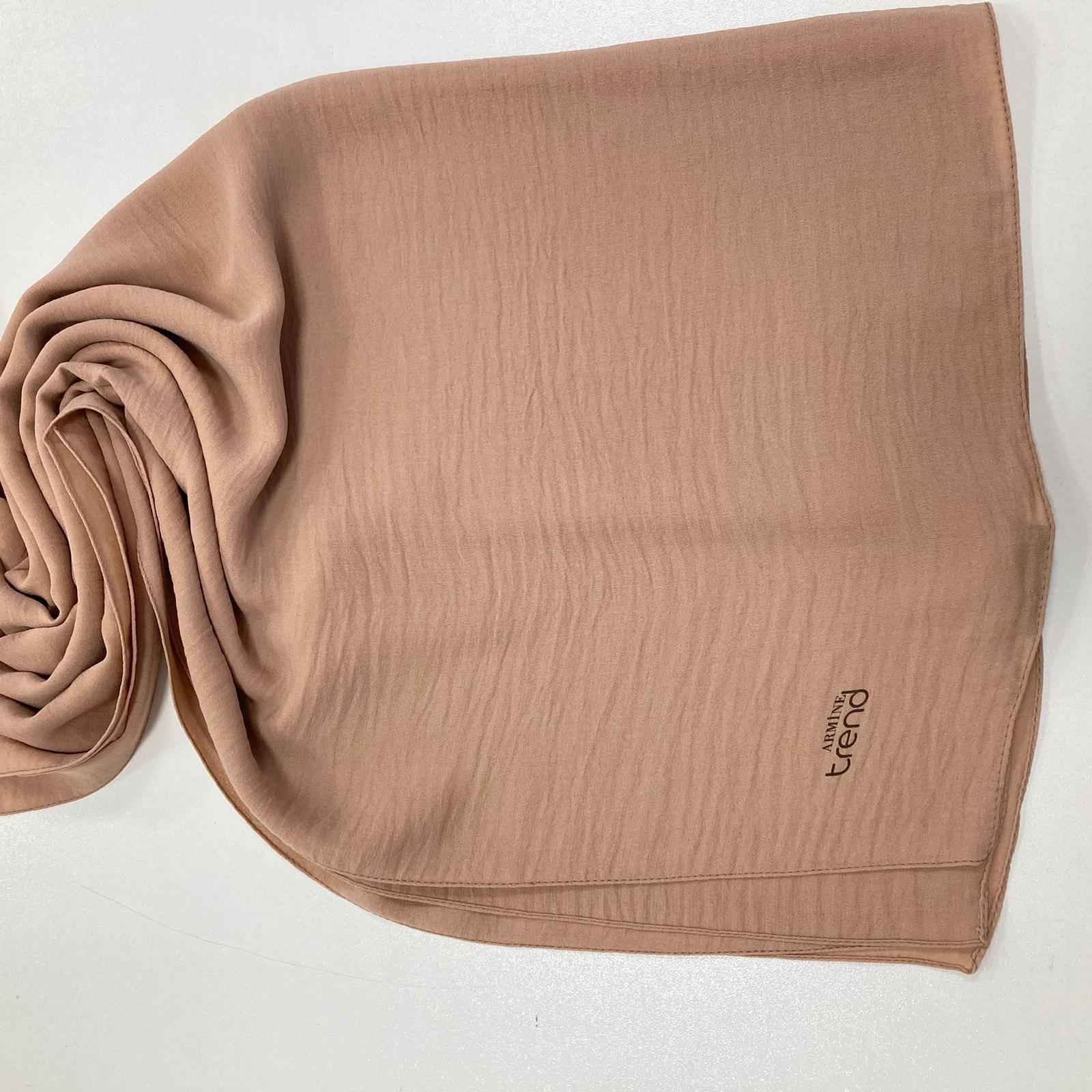 Armine Trend Minimalist Camel Tek Renk Cazz Şal