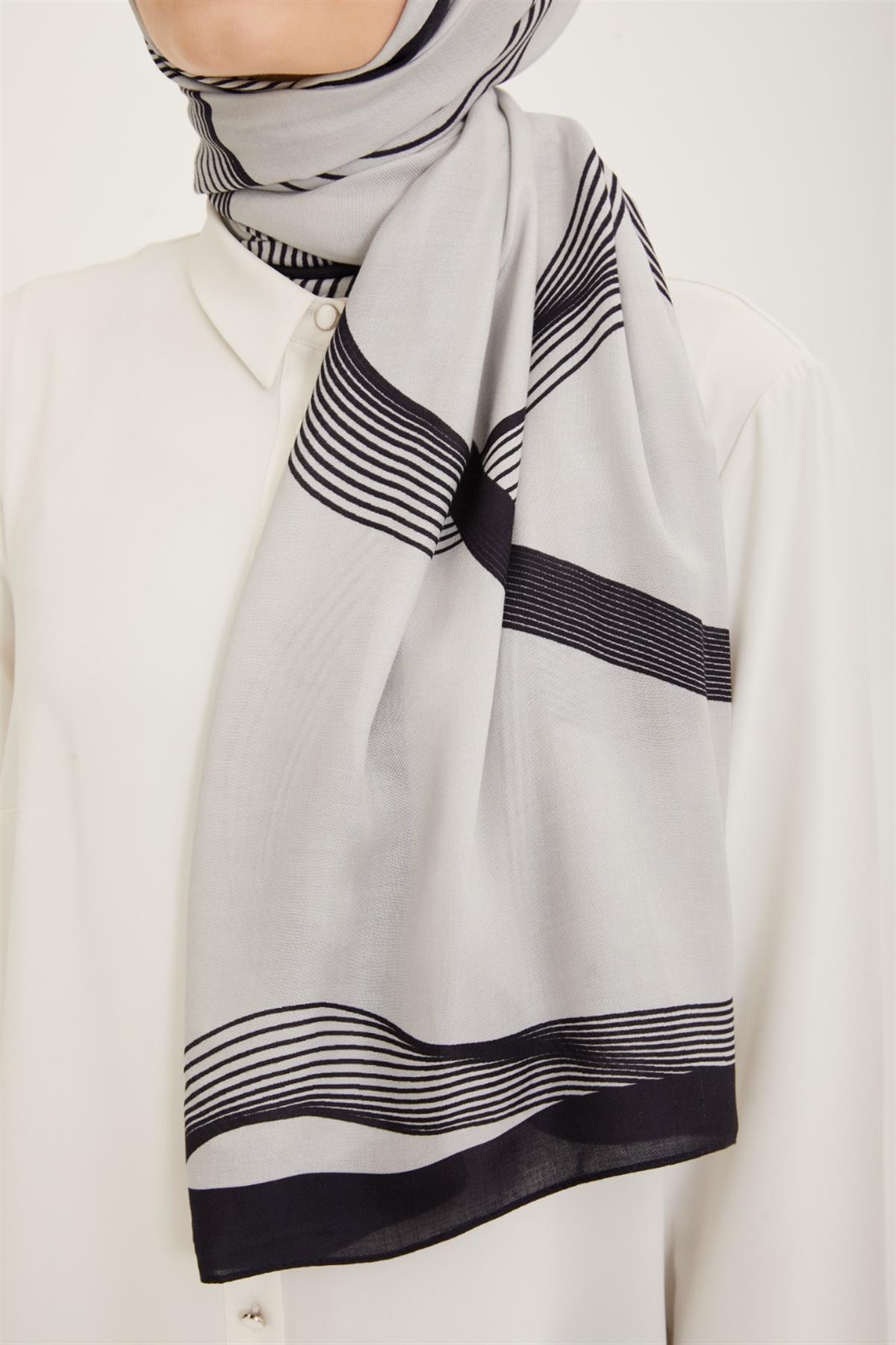 Armine Geometrik Desen Moda Şalı Elegance