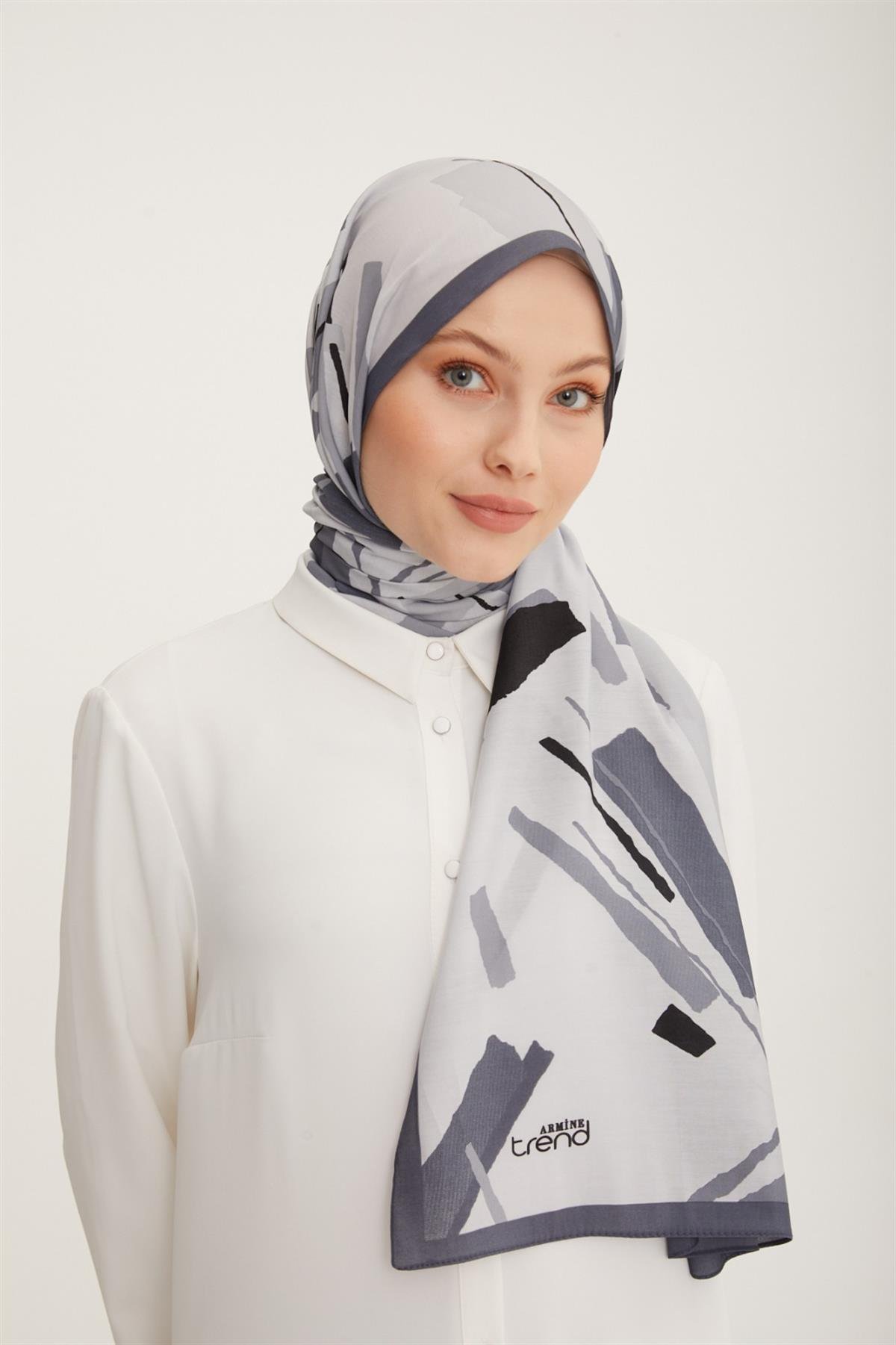 Armine Moda Gri Tonlu Yumuşak Dokulu Şal