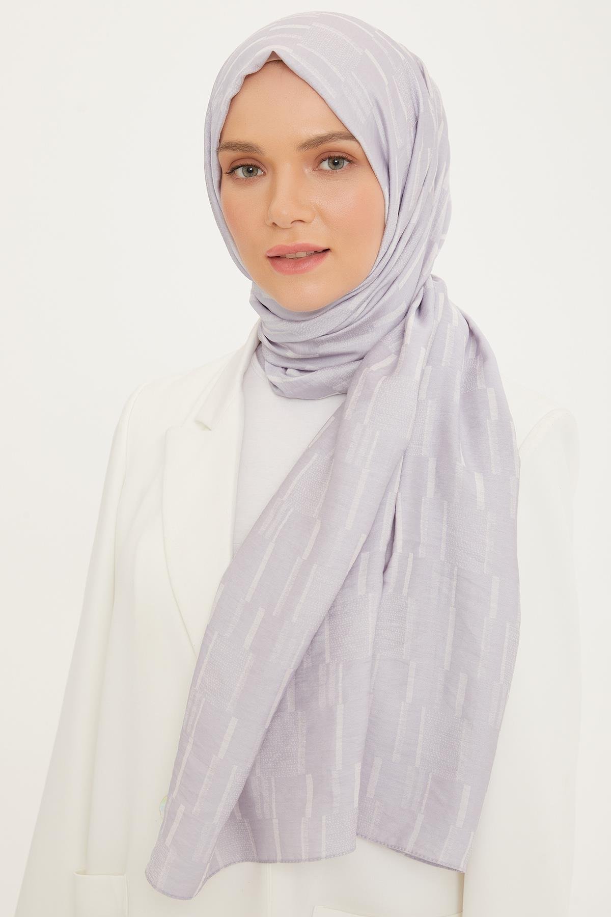 Armine Trend Gümüş Pure Lina Parlak Şallı Zarafet