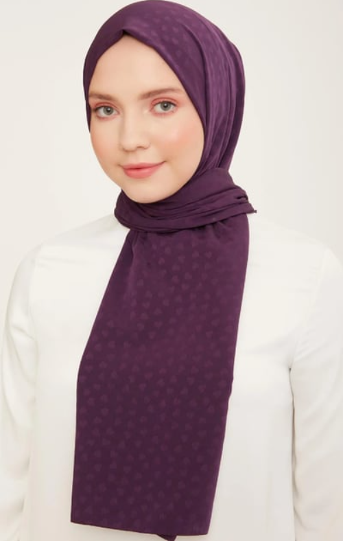 Armine Trend J.Capri Şal IST 4-395 Kalpli Mor