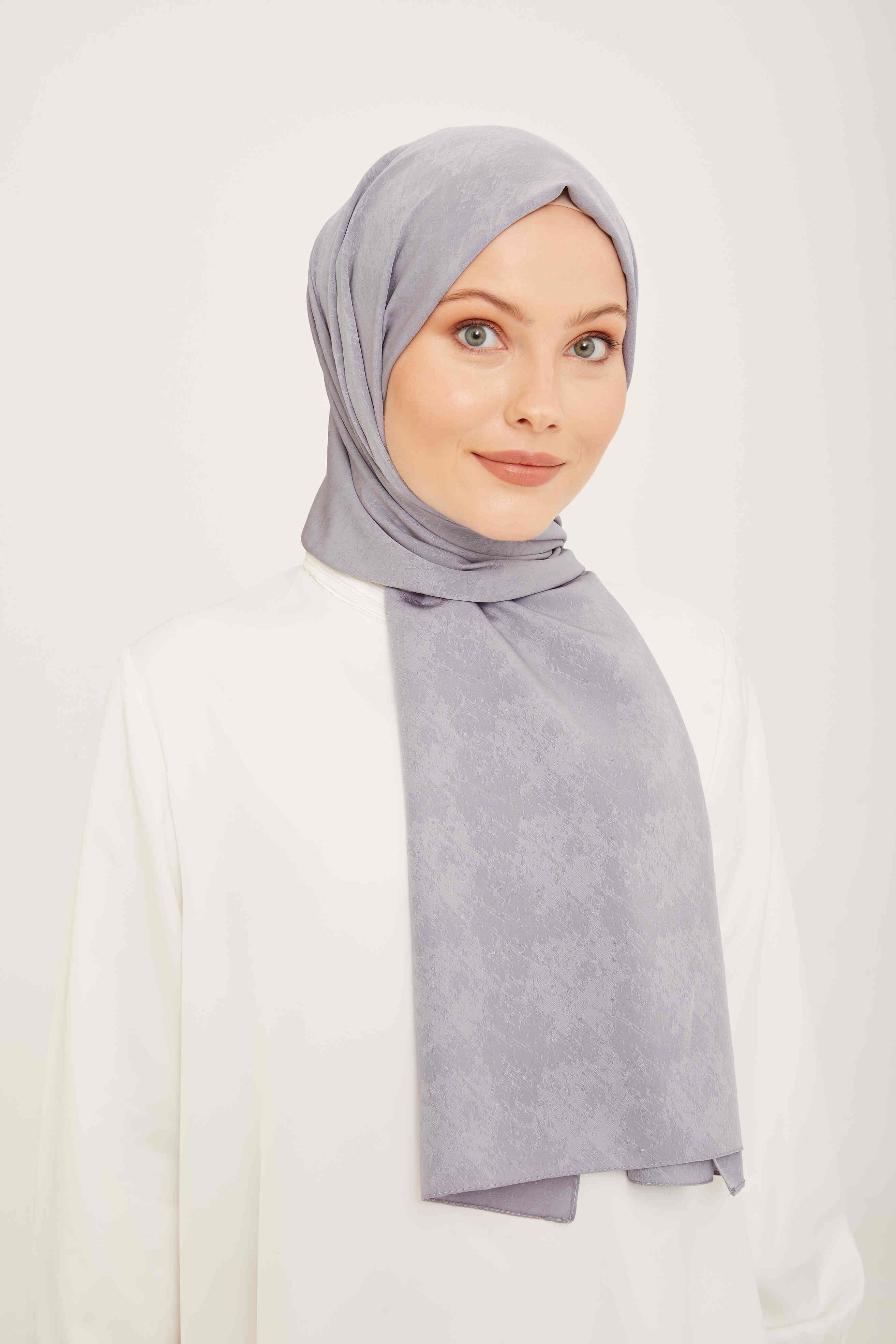 Armine Gri Modern Trend Düz Renk Şal JCapri Klasik