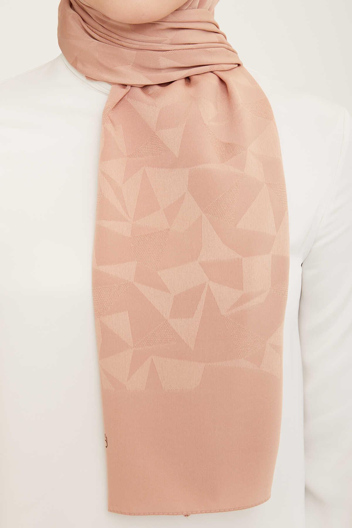 Armine Trend Capri Desenli Nude Şal