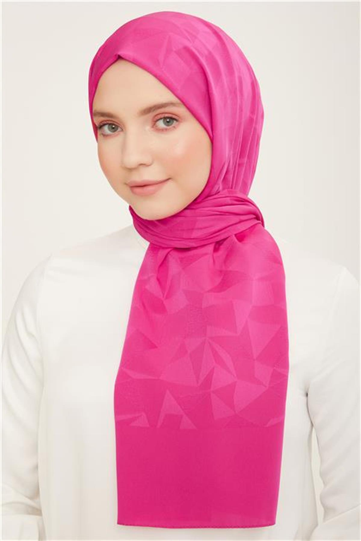 Armine Trend J Capri Pembe Desenli Çiçekli Şal Moda Koleksiyonu