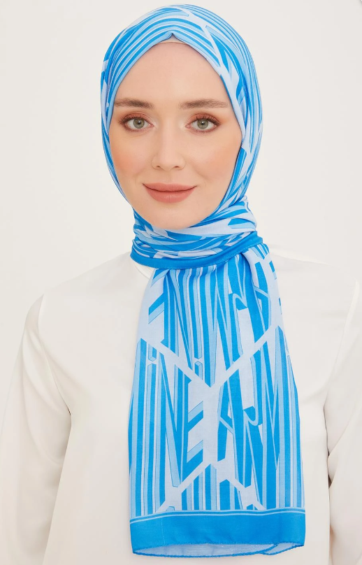 Armine Trend Mavi Karma Desen 10005-03