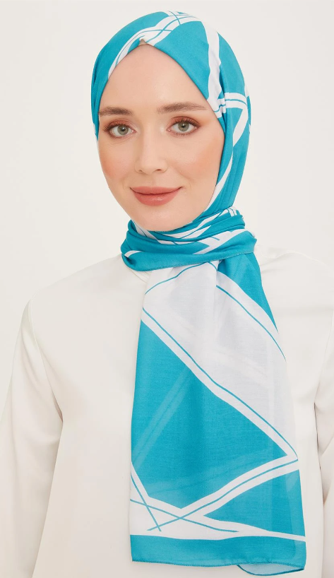 Armine Trend Şal 10003-21 Turkuaz Mavi