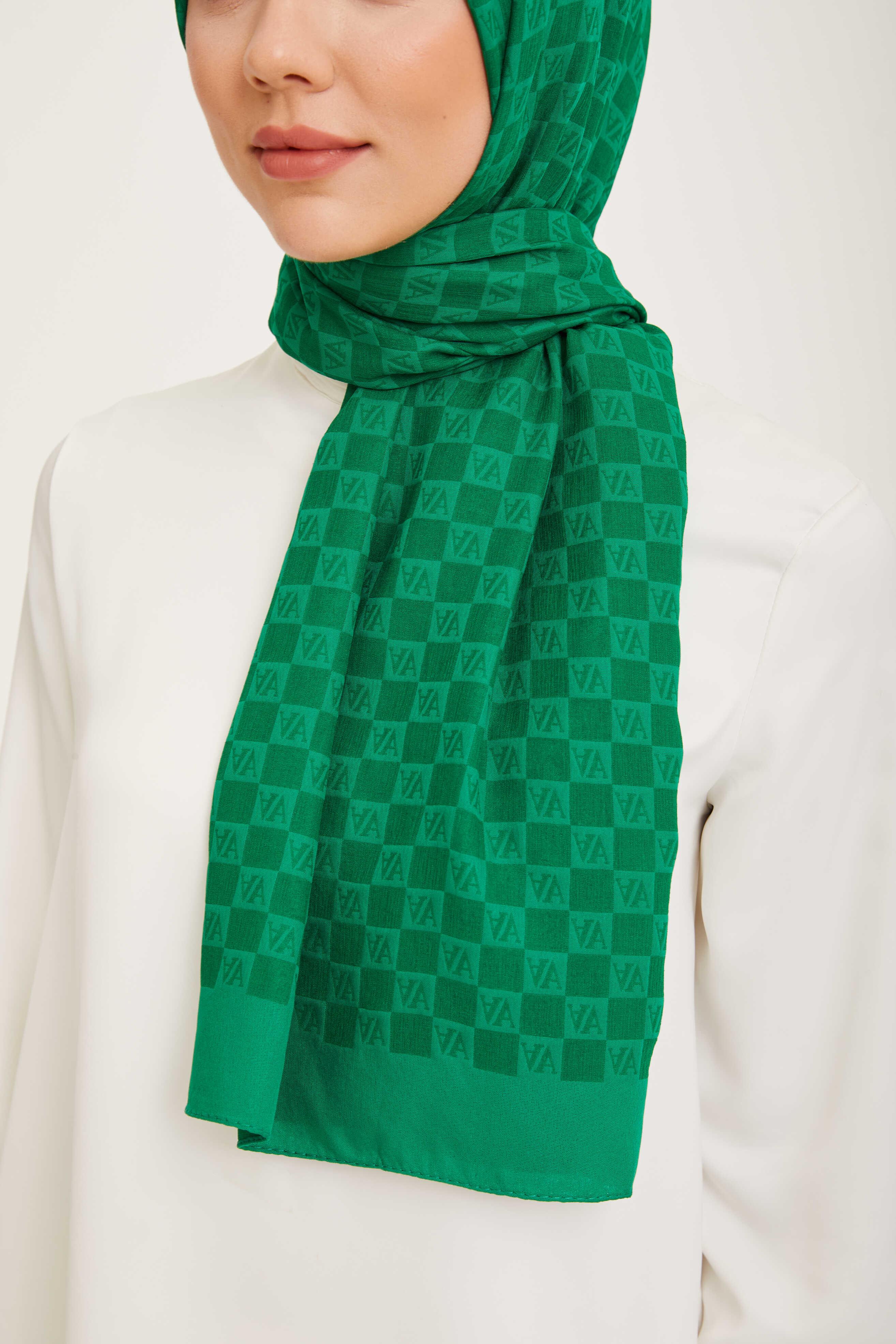 Armine Trend Ultra Hafif Logo Öne Çıkan Benetton Yeşili Şal