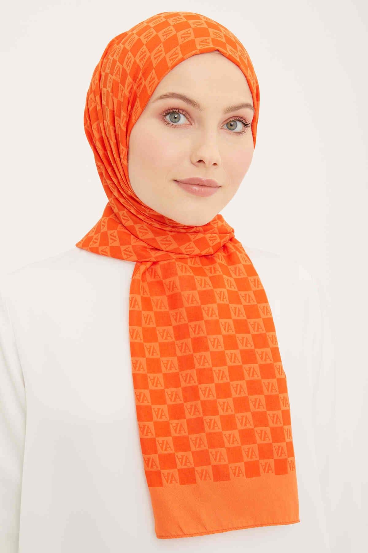 Turuncu Moda Ultra Hafif İkonik Şal