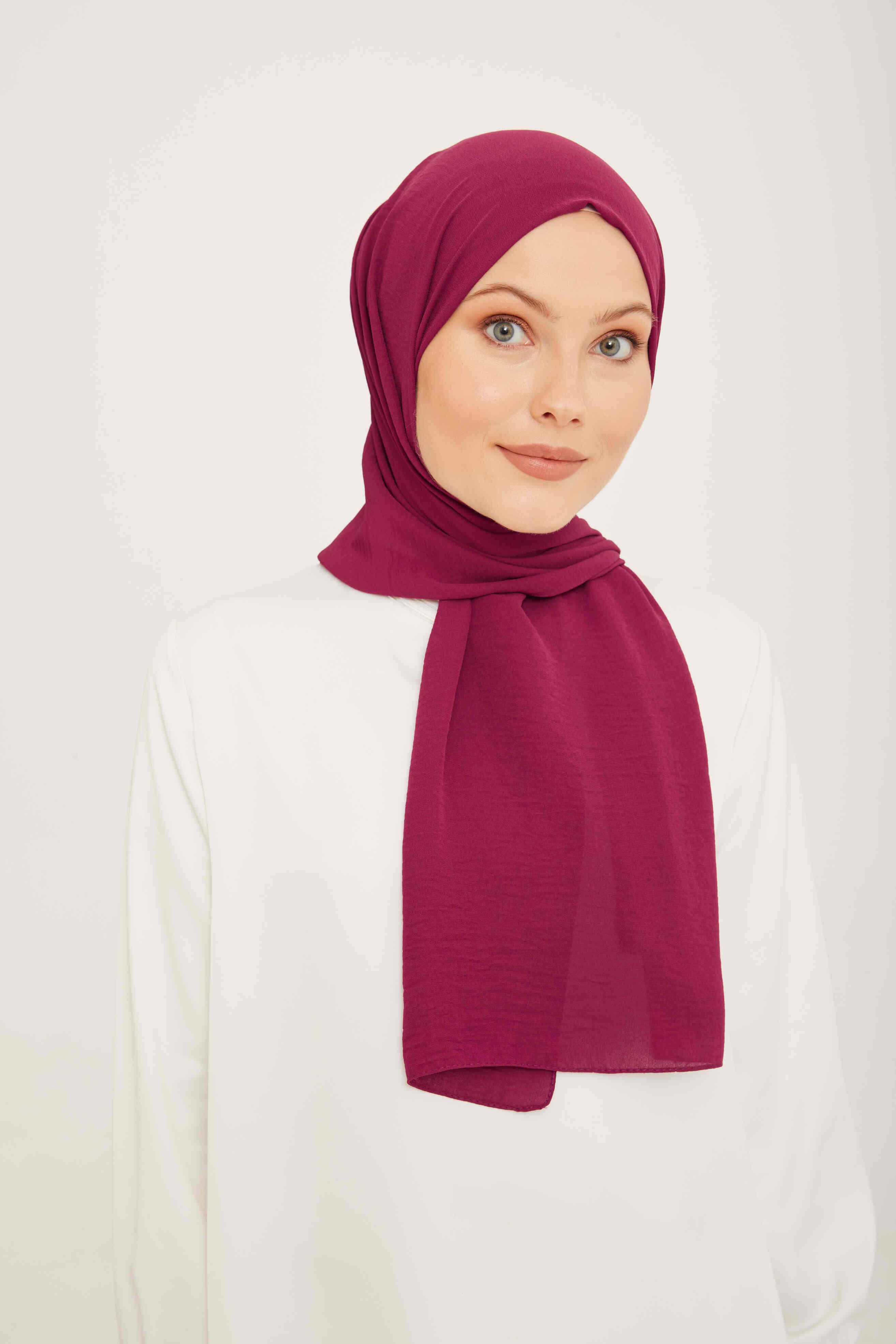 Armine Trend Vişne Renkli Şık Cazz Şal