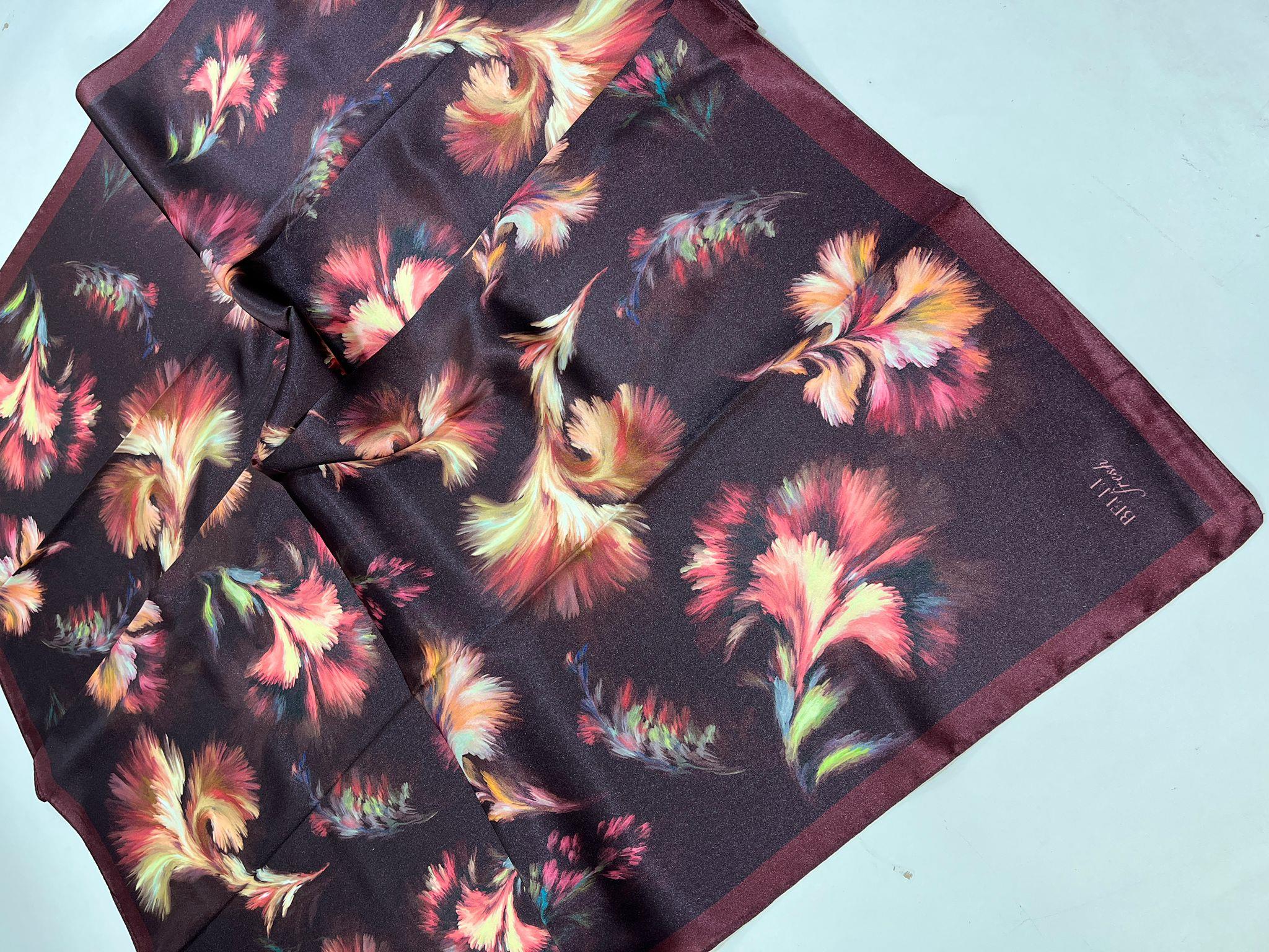 Belli Fresh Kristal Eşarp IST 2013-13 Bordo Karışık Desen 