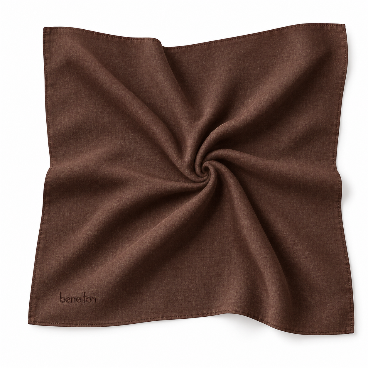 Benetton Siena Eşarp 1022 059 Çikolata Düz Desen