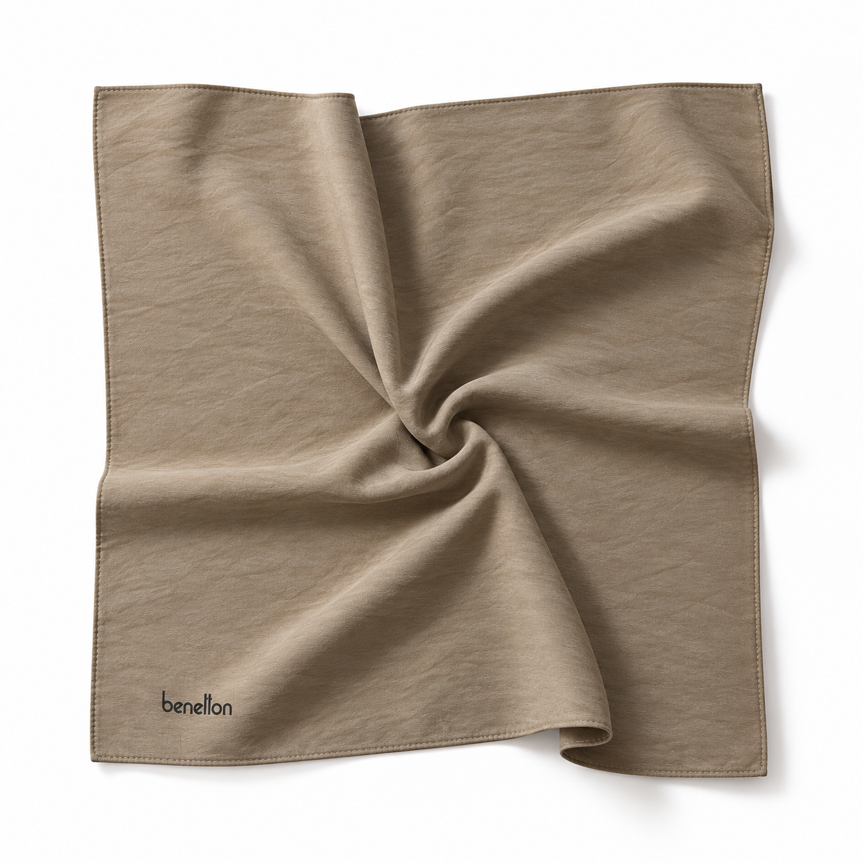 Benetton Siena Eşarp 1022 064 Sütlü Kahve Düz Desen