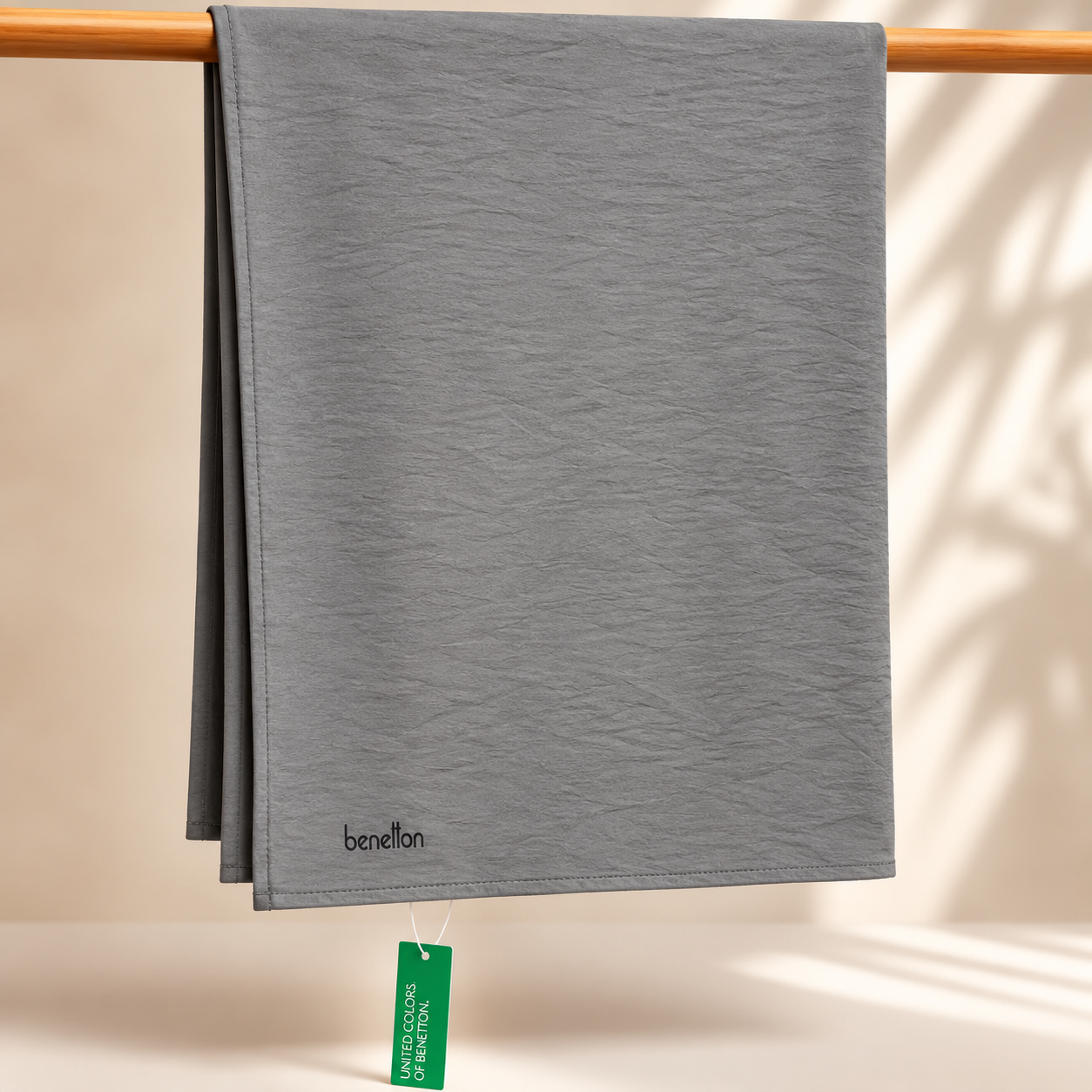 Benetton Siena Şal 1021 021 Füme Düz Desen