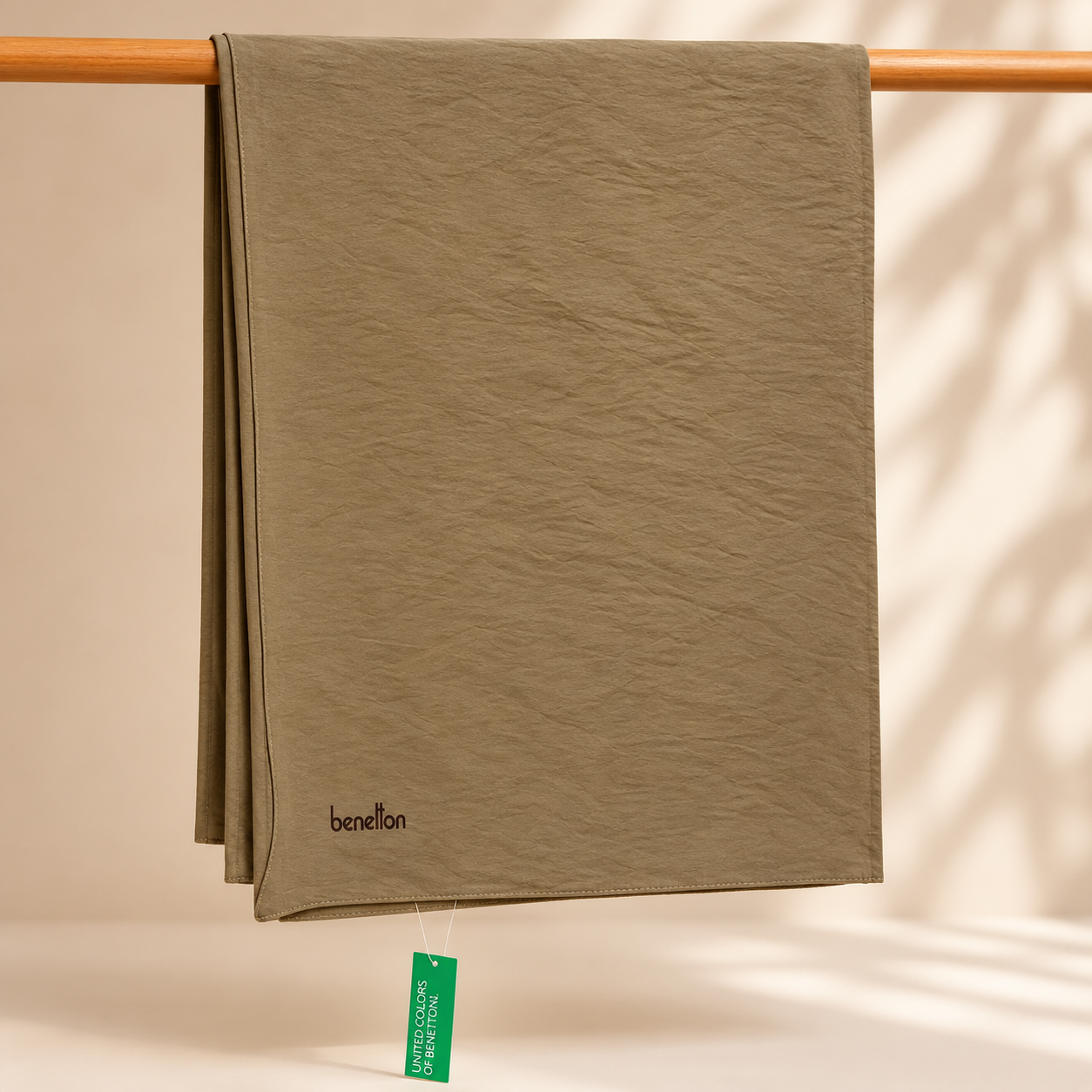 Benetton Siena Şal 1021 058 Toprak Düz Desen