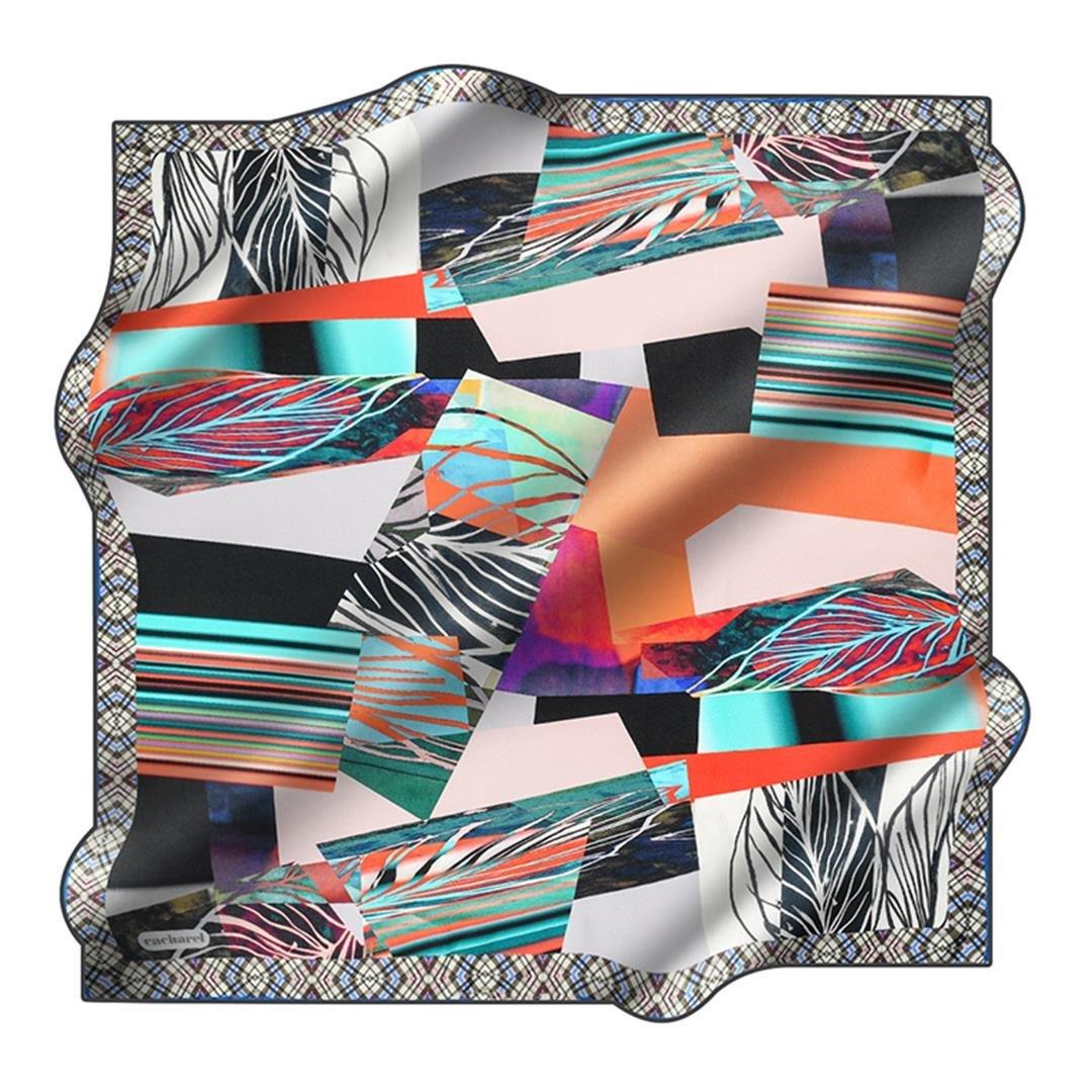 Cacharel Mavi Karma Desen Tivil İpek Eşarp 8790313-921-35965