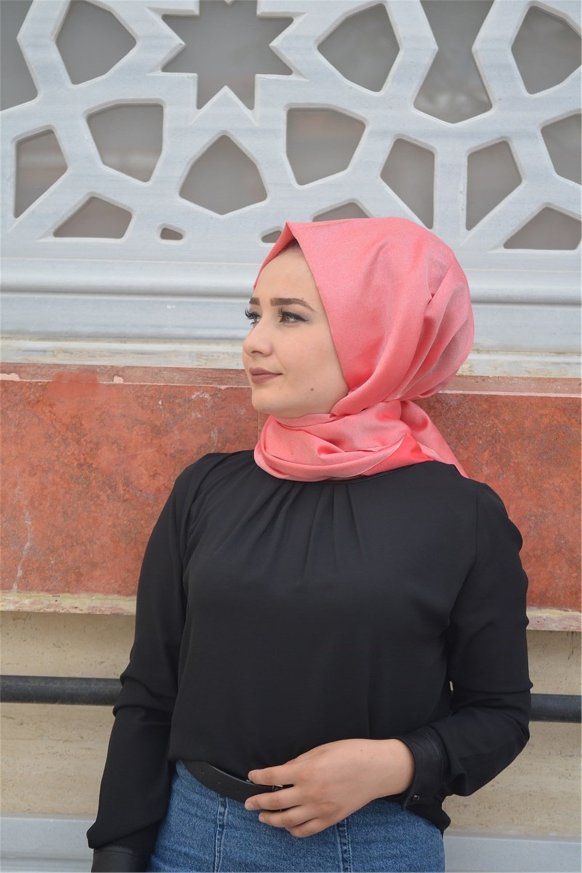 Carvella Yumuşak Dokunuş Koyu Pembe İpek Şal