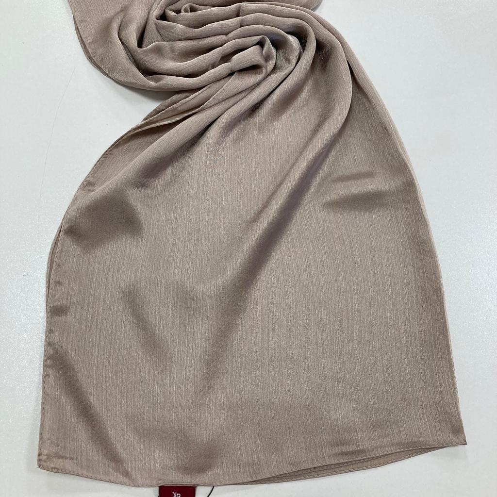 Elegant Kroren Vizon Düz Renk Şal Kadın Moda Aksesuarı