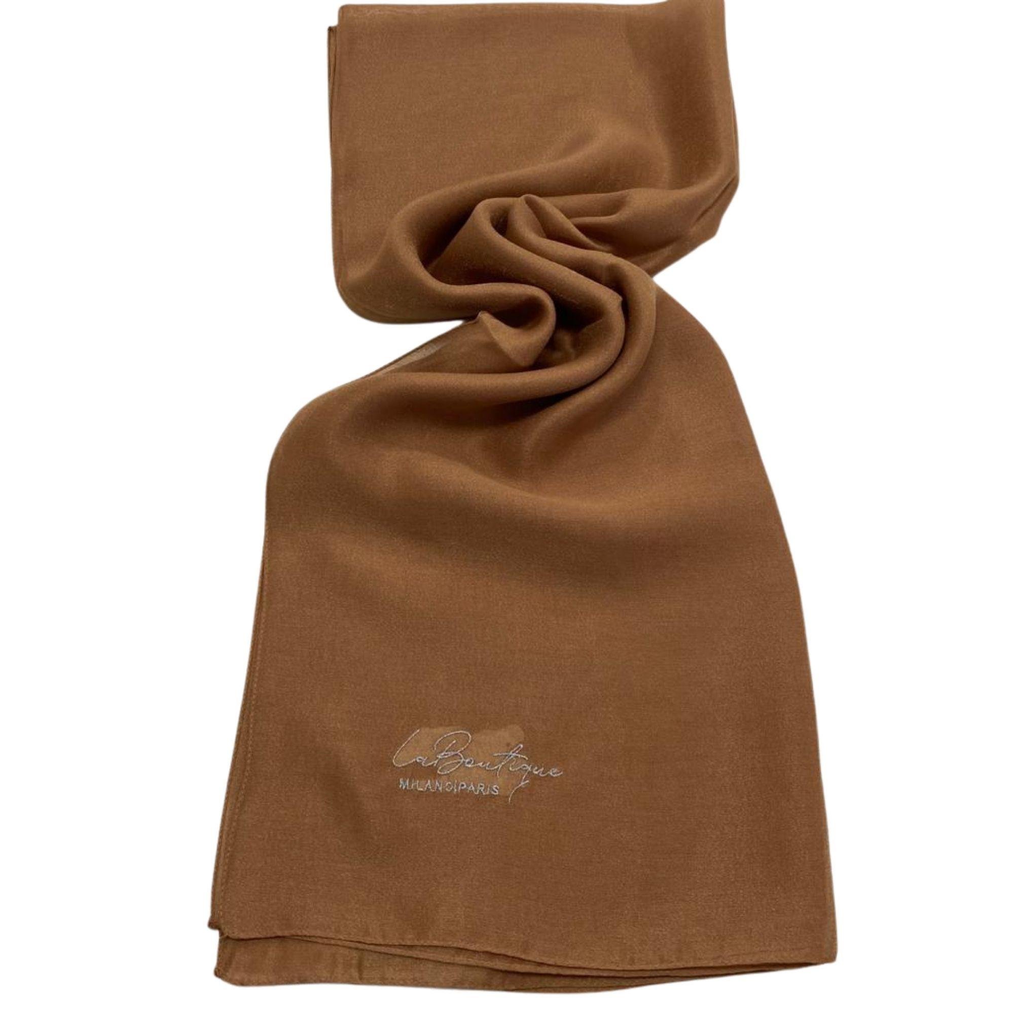Karamel Renk Abiye Şal Elegan Tasarım